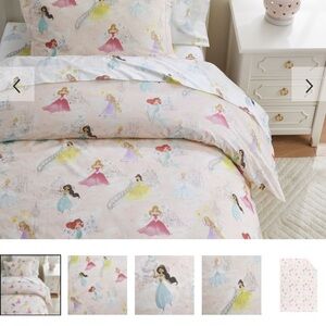 Pottery Barn Disney Princess Castles Organic Duvet Cover - 2 twin covers